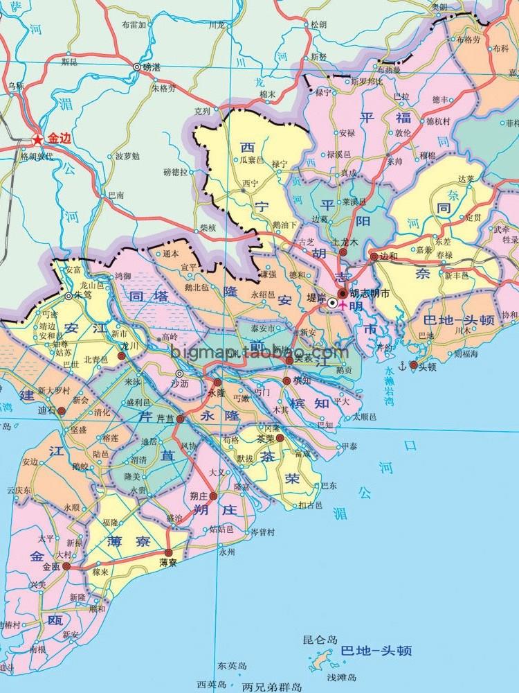 越南地圖中文版，外貿(mào)公司、工廠、旅行社與自由行的得力助手，限時(shí)五折助力商務(wù)與旅行